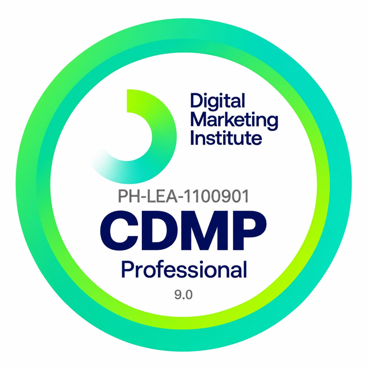 Digital Marketing Institute CDMP Professional 9.0 badge