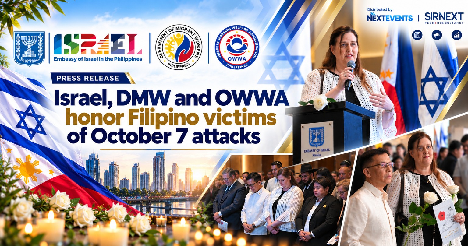 Israel, DMW and OWWA honor Filipino victims of October 7 attacks — supplied NextEVENTS sharing artcard