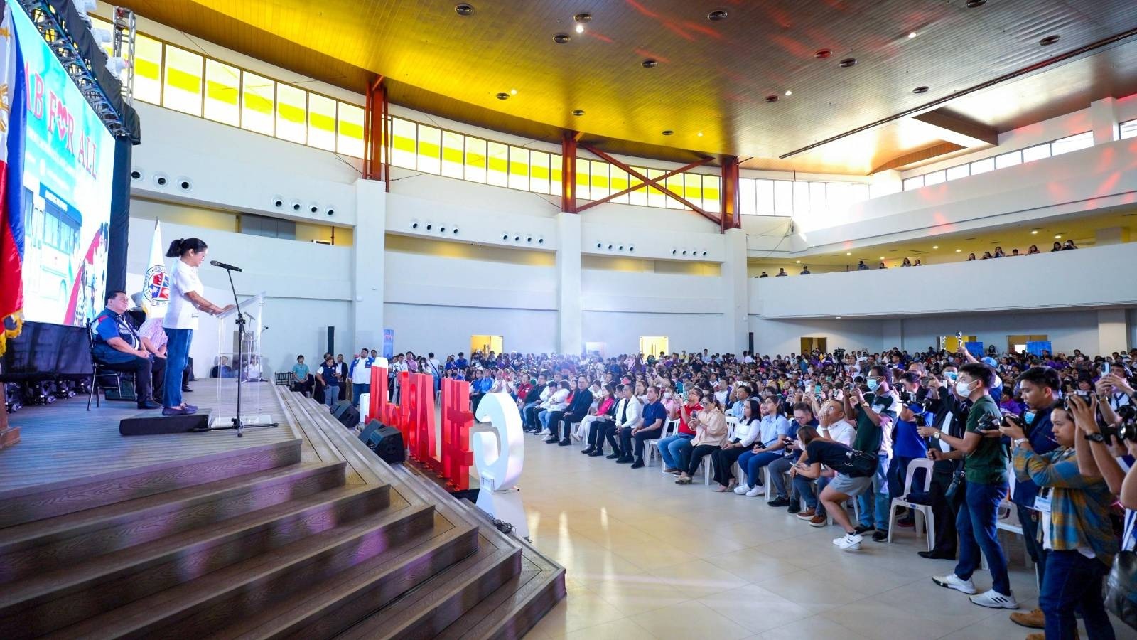 Interior of the convention center during a prior gathering