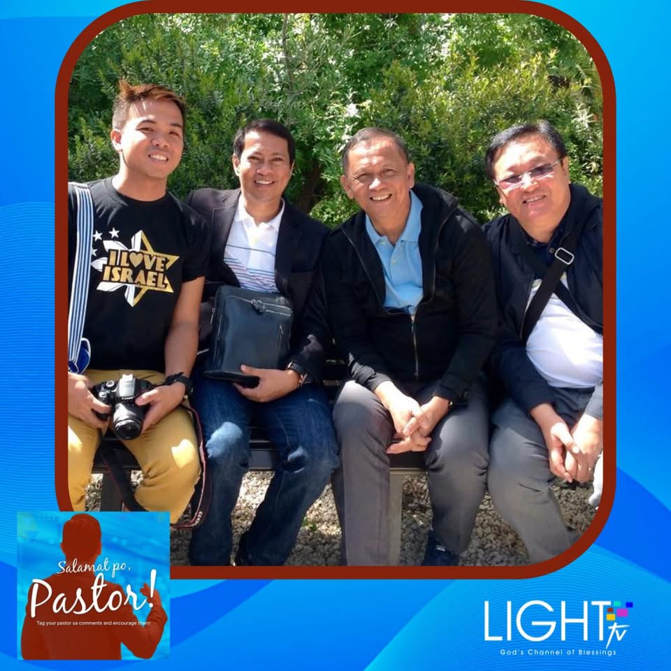 Brother Next with Pastors Renato Bobot Bernardo, Joey Crisostomo and Domeng Rivera during the 2015 Israel tour