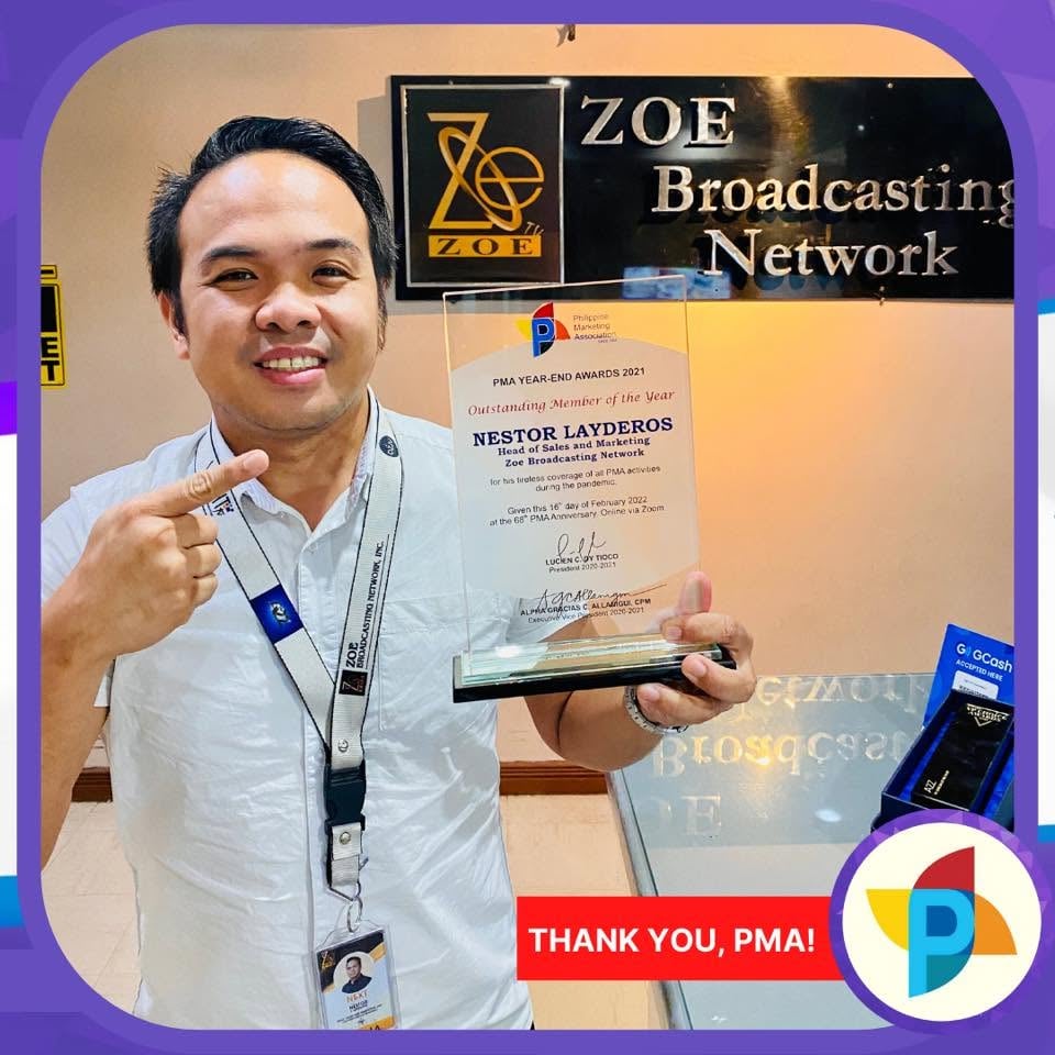 Sir Next celebrates the recognition at ZOE Broadcasting Network.