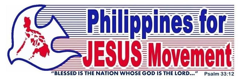 Philippines for Jesus Movement banner logo with dove and Philippine map